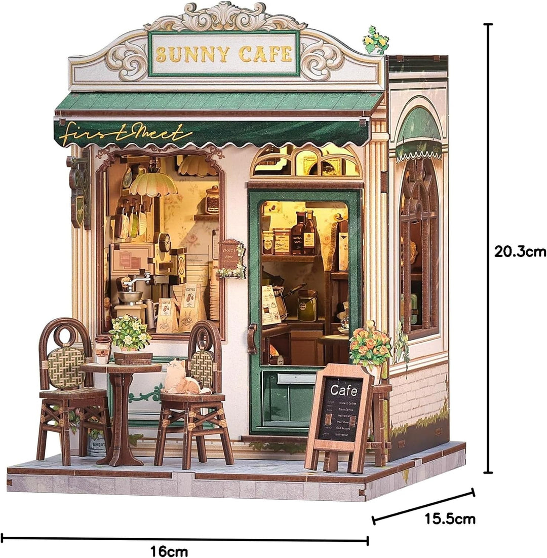 CUTEBEE Book Nook Kit – DIY Puppenhaus Häuser, Miniatur Haus Selber Bauen Bausatz für Erwachsene, 3D
