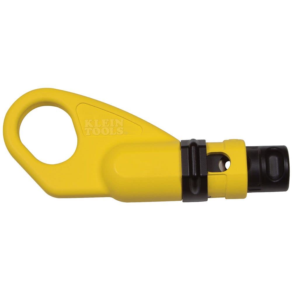 KLEIN TOOLS Abisolierwerkzeug für Koaxialkabel, 2 Stufen, radial Koax-Abisolierer RG59, RG6, RG6-QS,