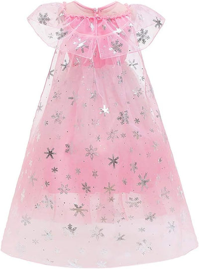 FYMNSI Mädchen Prinzessin Kostüm Kleid Umhang mit Zubehör Weihnachten Halloween Fasching Karneval Ve
