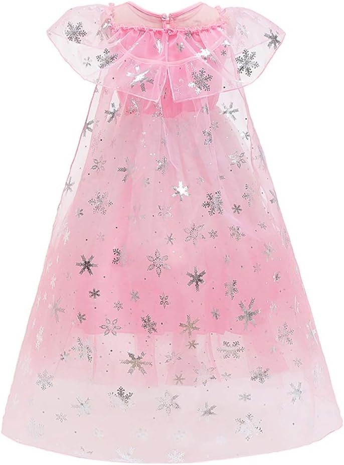 FYMNSI Mädchen Prinzessin Kostüm Kleid Umhang mit Zubehör Weihnachten Halloween Fasching Karneval Ve