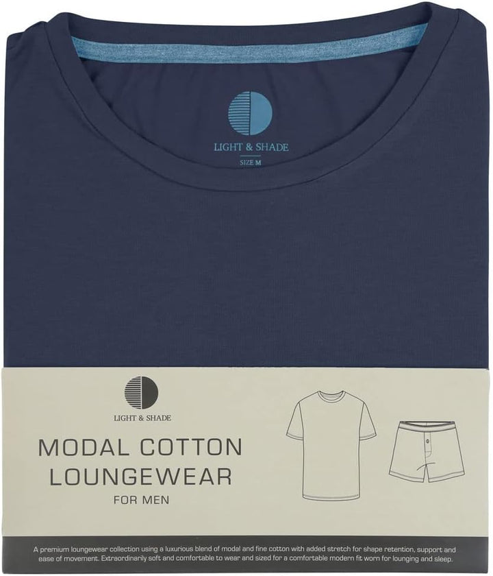 Light & Shade Pyjama-Set mit Oberteil und kurzer Hose für Herren, Marine, XL XL Marine, XL Marine