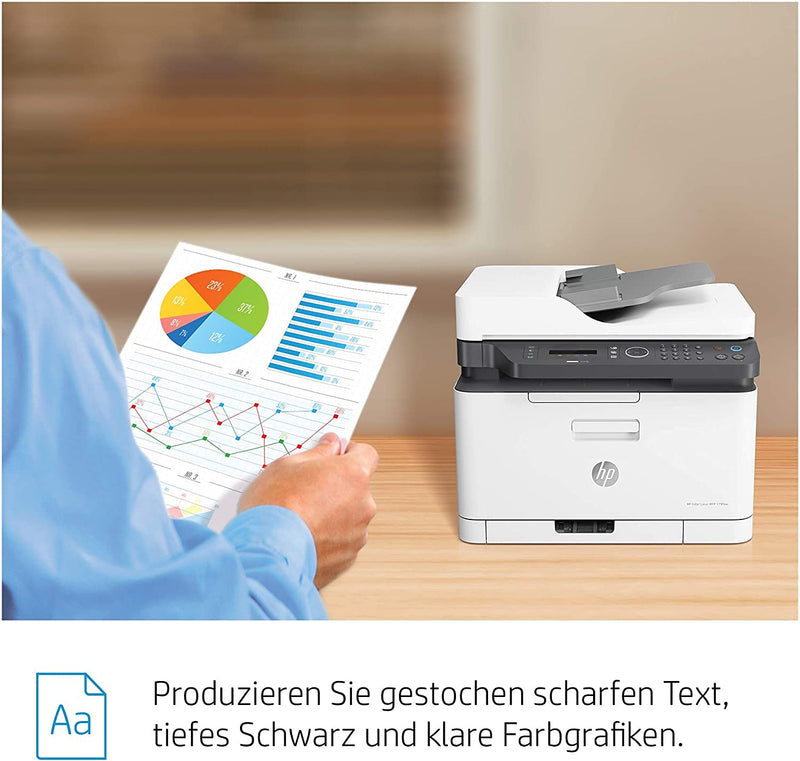 HP Color Laser 179fwg Multifunktions-Farblaserdrucker (Drucker, Scanner, Kopierer, Fax, WLAN, Airpri