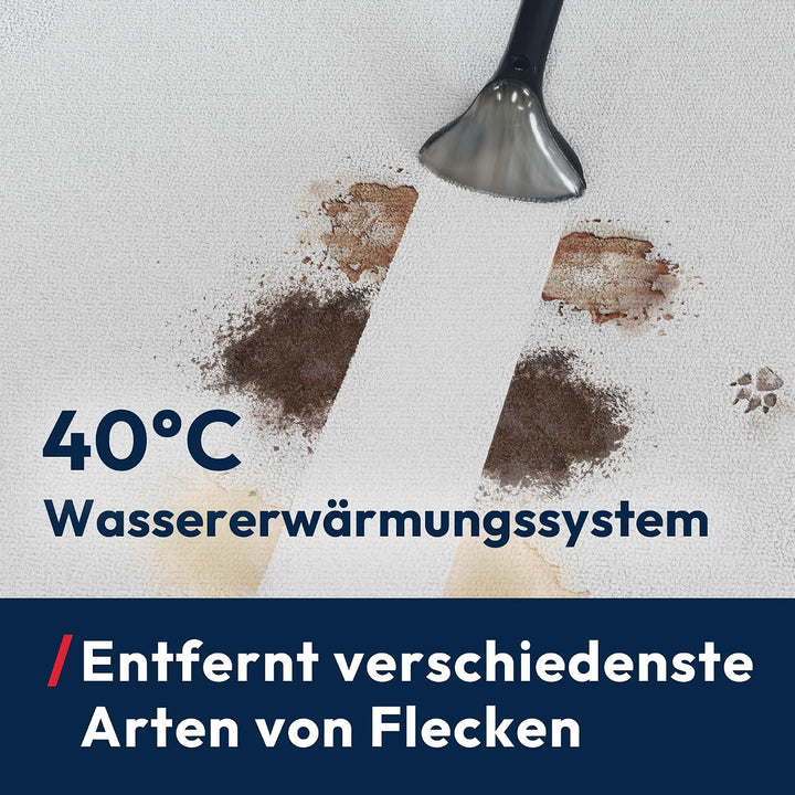 Hoover HS5 Heat Waschsauger, Fleckenreiniger und Nass-Trocken-Sauger mit Warmwasser für Teppiche, So
