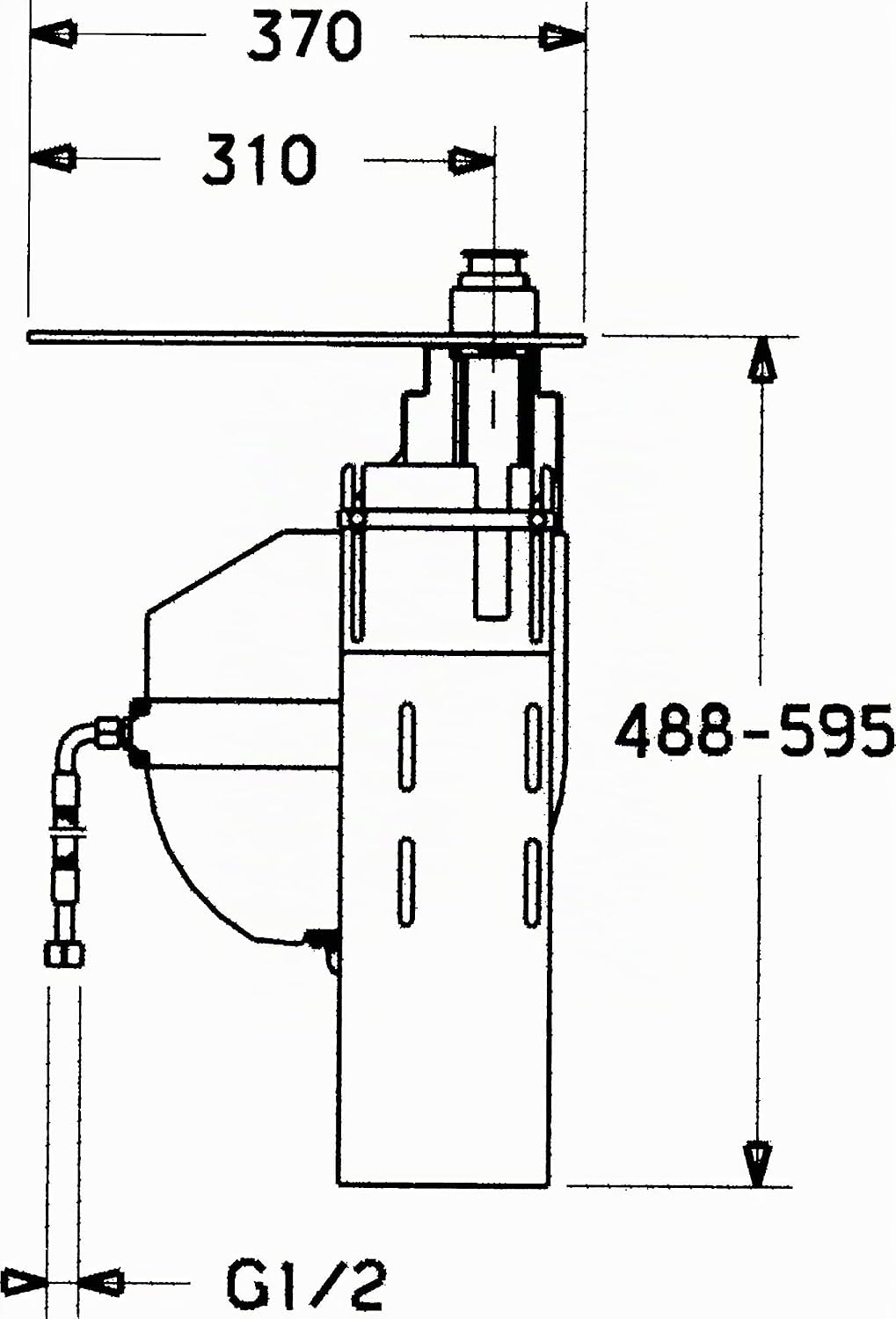 Hansa 530603 Rollbox Einbaukörper für Fliesenrandmontage