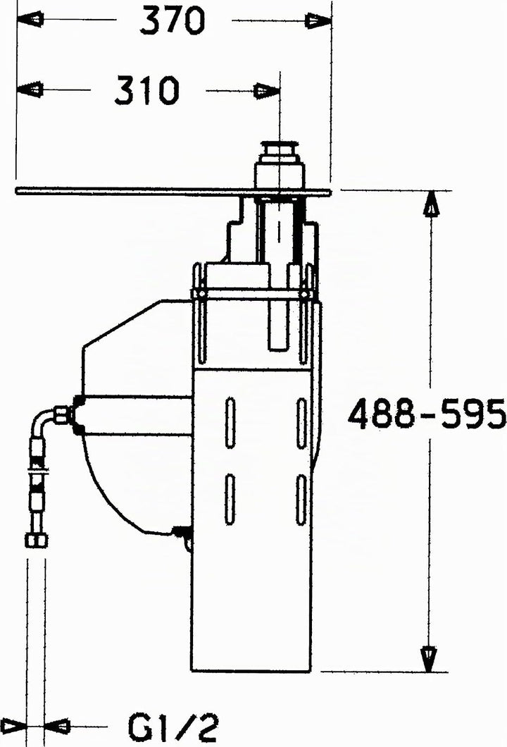 Hansa 530603 Rollbox Einbaukörper für Fliesenrandmontage