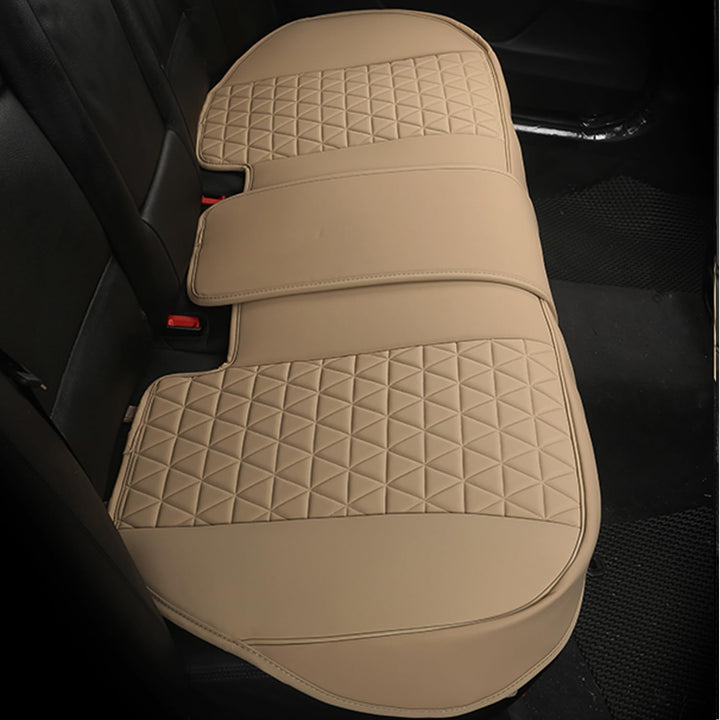 Black Panther PU-Leder Sitzauflage Rückbank Auto, passend für 90% Aller 4-türigen Autos, dreieckig g