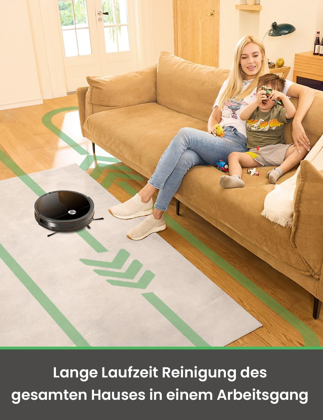 Vexilar W6 Saugroboter ohne Wischfunktion mit 2800Pa Saugkraft, 140 Min. Laufzeit, App-, Sprach-& Fe