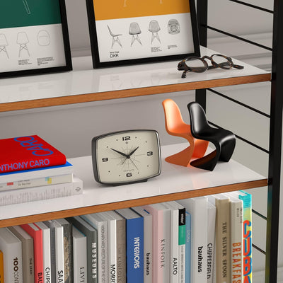NEWGATE® Brooklyn Retro-Wecker/Tischuhr – rechteckiger Wecker – Schlafzimmerzubehör – Schreibtischzu