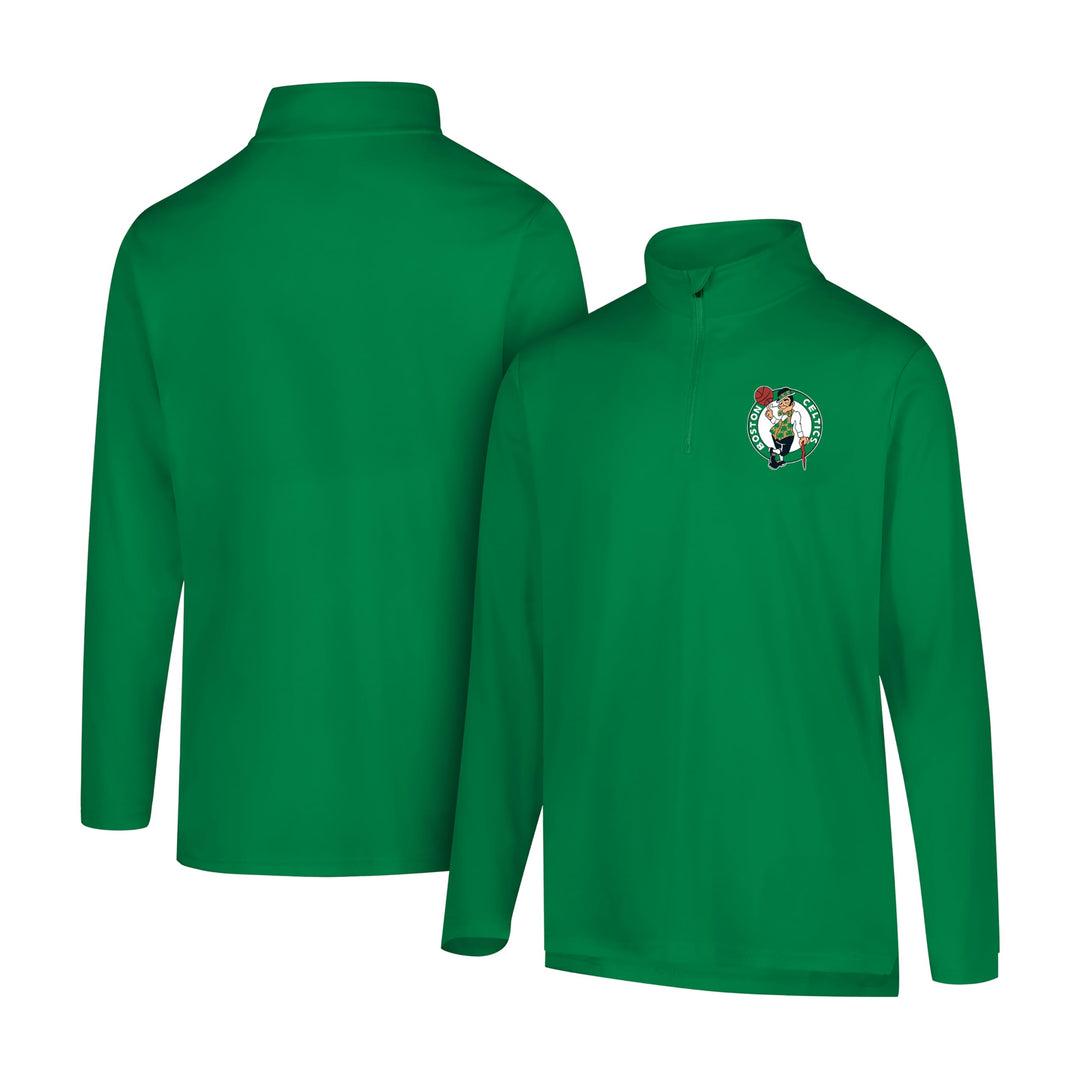 Ultra Game NBA Men's Super Soft Quarter Zip Long Sleeve T-Shirt Boston Celtics S Team-farbe