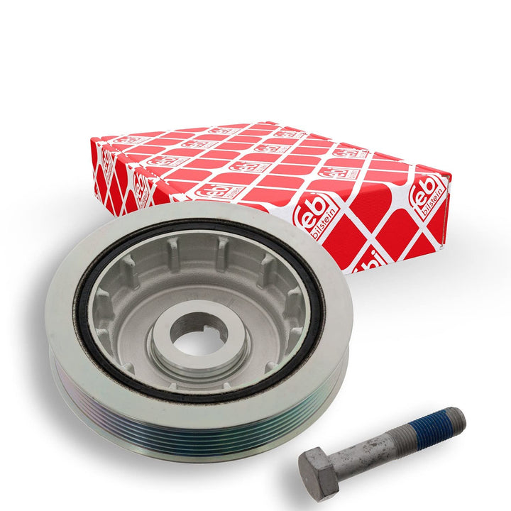 febi bilstein 47164 Riemenscheibe (entkoppelt) für Kurbelwelle, mit Schraube , 1 Stück