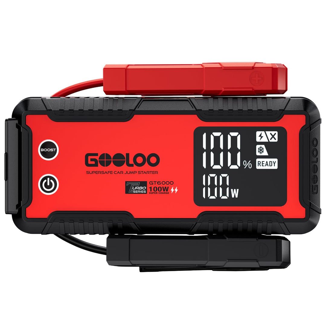 GOOLOO GT6000 Starthilfe Powerbank,6000A Peak Ultar Sicher Zweiwege-Schnellladegerät für 12V Fahrzeu