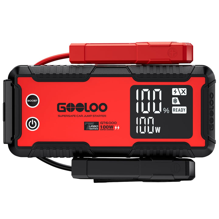 GOOLOO GT6000 Starthilfe Powerbank,6000A Peak Ultar Sicher Zweiwege-Schnellladegerät für 12V Fahrzeu