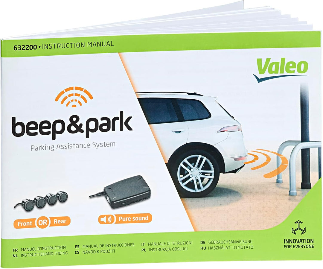 VALEO Beep & Park Einparkhilfe mit 4 Sensoren + Lautsprecher - Front- oder Heckmontage 632200,