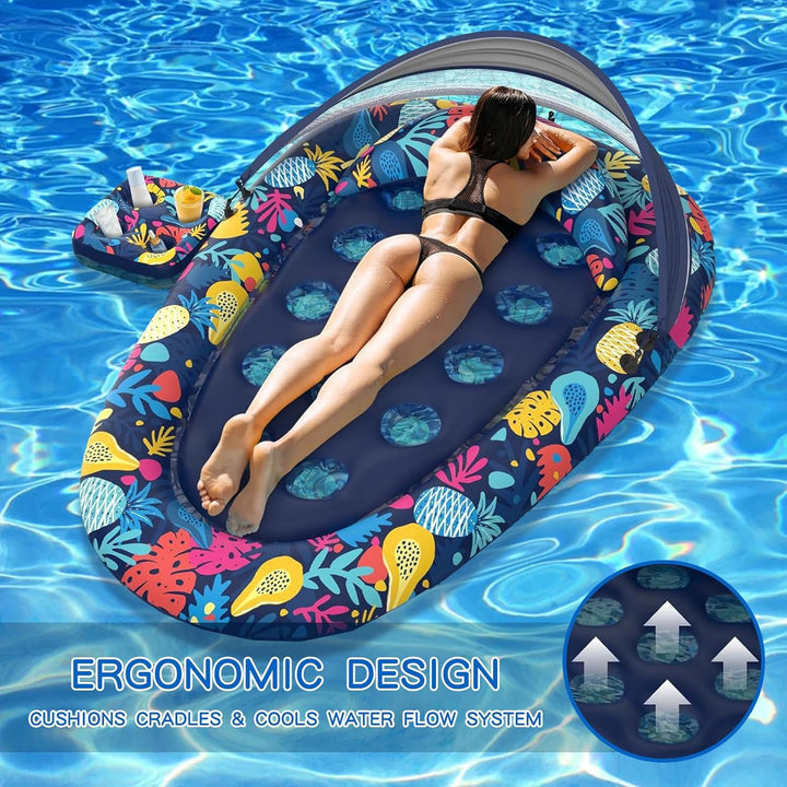 Aufblasbares Schwimmbett,Aufblasbare Hängematte,Wasser Hängematte mit Luftpumpe,Wasserhängematte,Luf