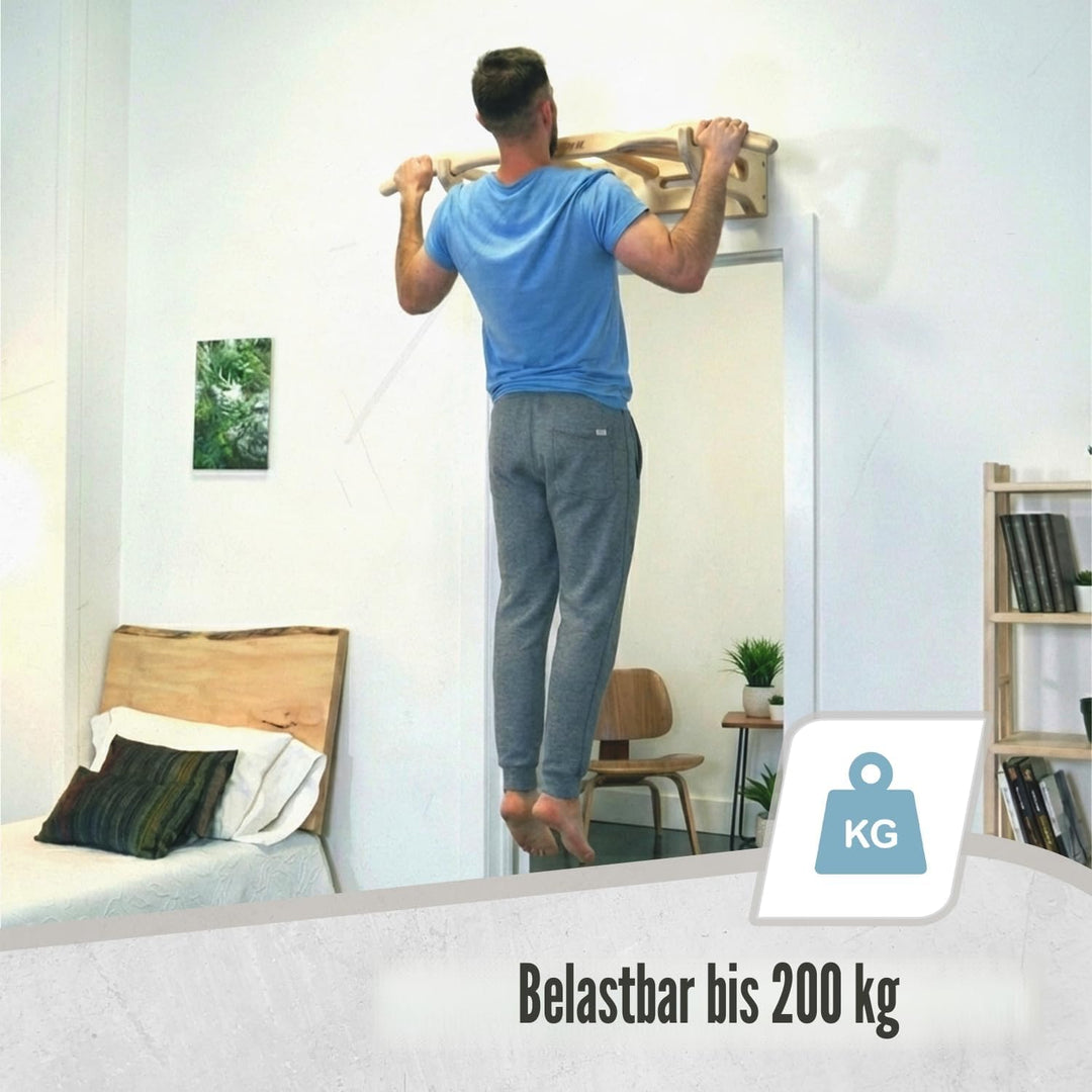 Gorilant - Titan, Klimmzugstange für die Wand über der Tür, Pull-up Stange, mehrere Griffe | einfach
