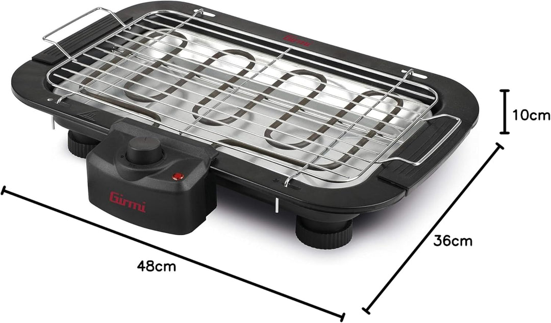 Girmi Bq1100 Grill, 2000 W, Metall, Schwarz