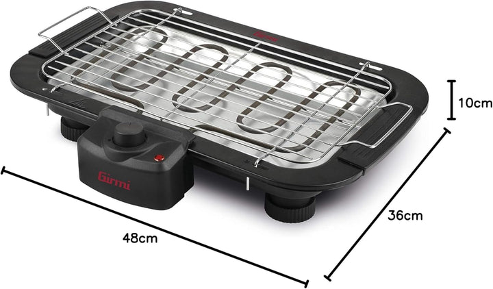 Girmi Bq1100 Grill, 2000 W, Metall, Schwarz