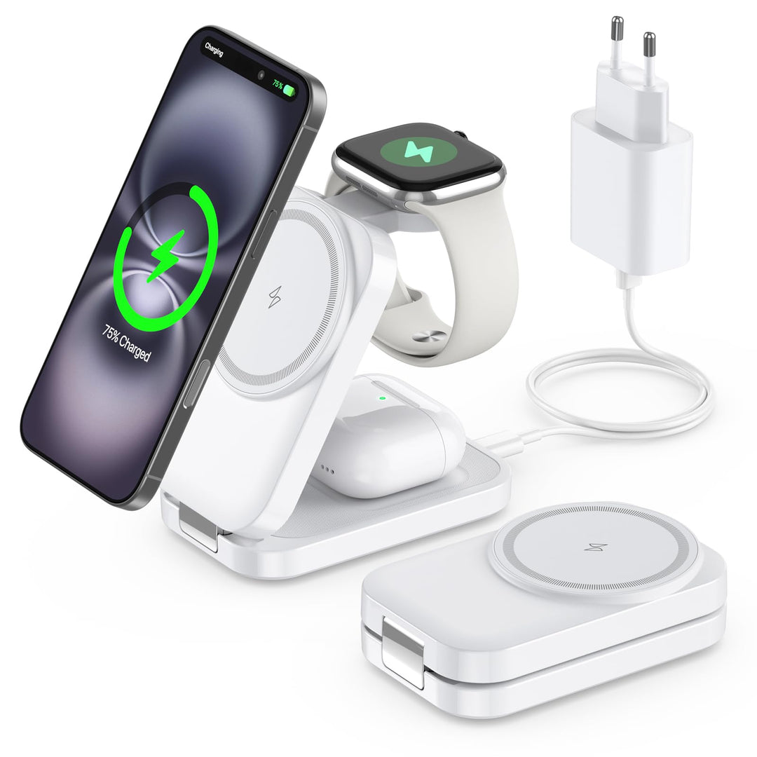 Ladestation kompatibel mit App1e Watch und iPh0ne,Super Tragbar Magsafe Ladegerät für iPh0ne 16 15 1