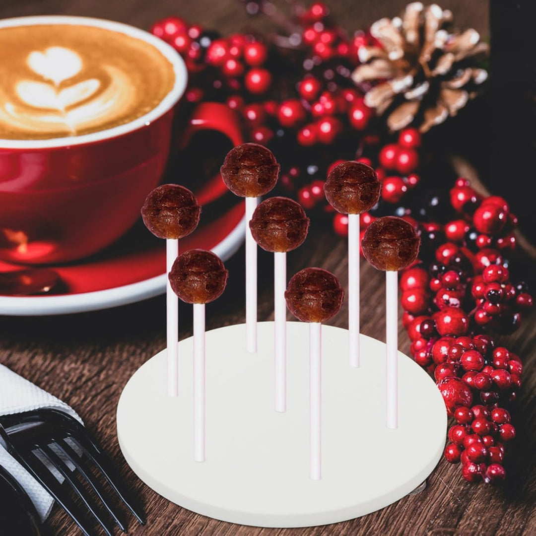 Yardwe Tisch Cake Pops Halter aus Acryl Weiss für Party Display | Glatte Oberfläche, Tragbar und Pol
