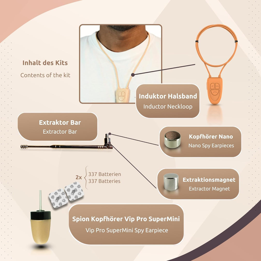 PingaOculto SpionageKopfhörer Bluetooth für Prüfung Mini Nano Unsichtbare Kopfhörer für Handy mit Mi