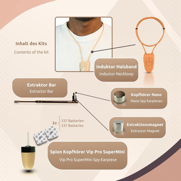 PingaOculto SpionageKopfhörer Bluetooth für Prüfung Mini Nano Unsichtbare Kopfhörer für Handy mit Mi