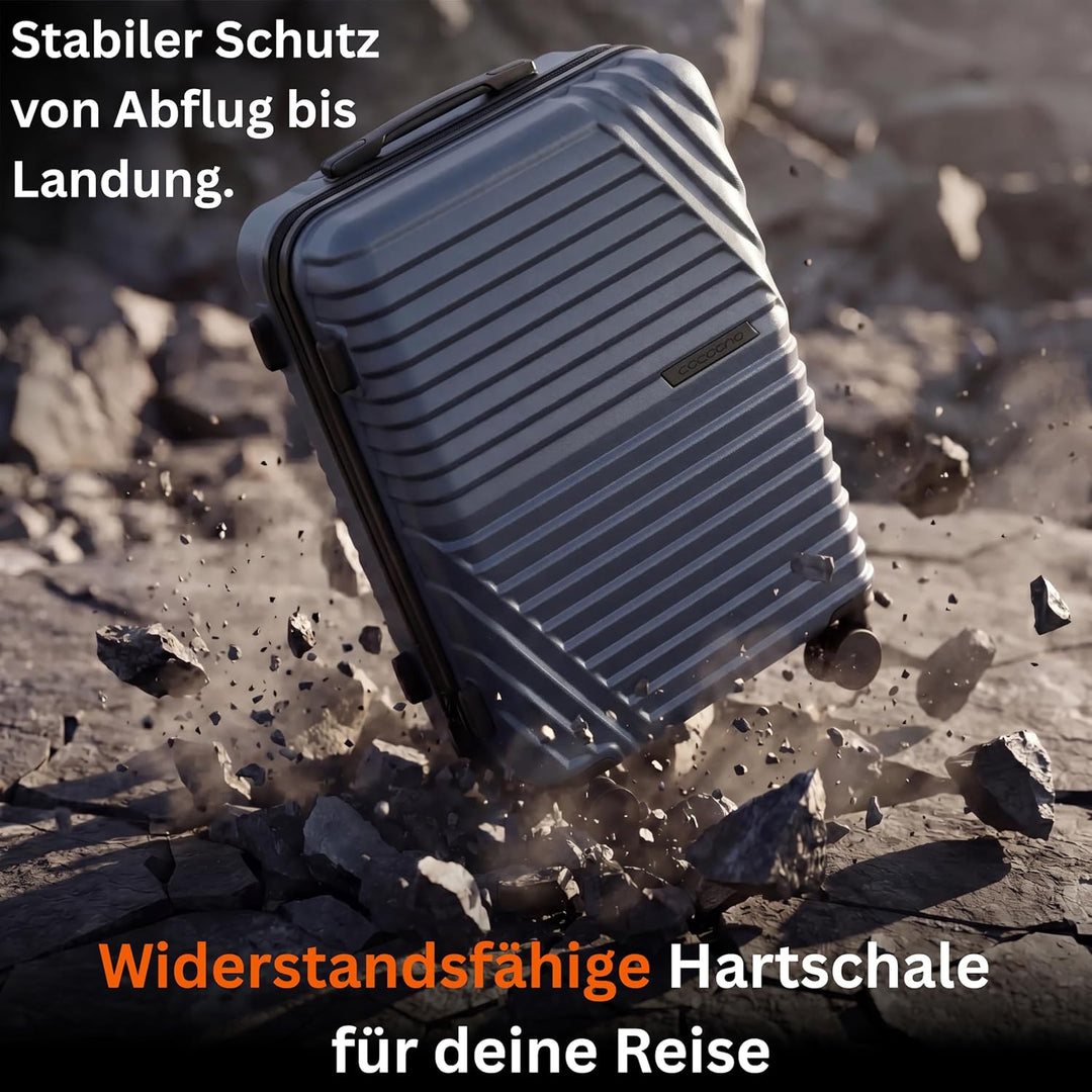 Cocoono Premium Handgepäck Koffer 55x40x20cm - passend für Ryanair, Lufthansa, Eurowings und co. I 3