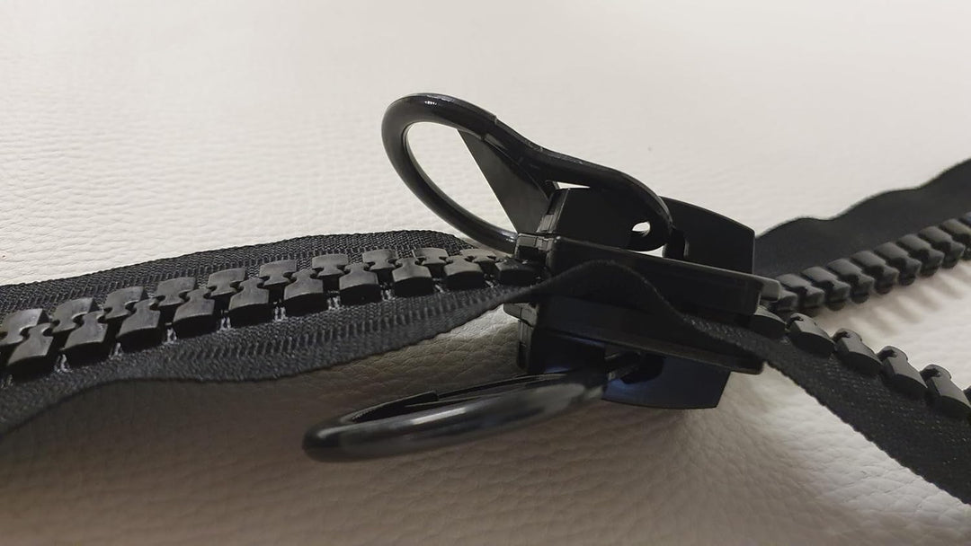Trampolin Ersatzreissverschluss Doppel-Zipper beidseitig bedienbar schwarz 20 Zoll (schwarz, 130 cm)