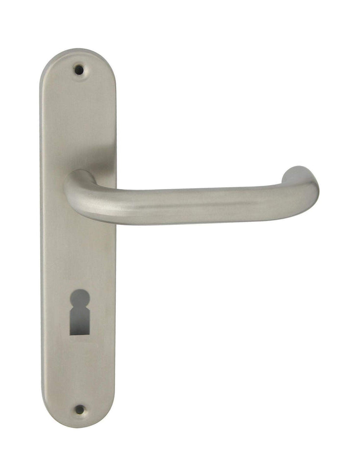 domino Türgriff UNO INOX BB-Buntbart 72 Drückergarnitur für Zimmertüren Langschild-Garnitur Türdrück