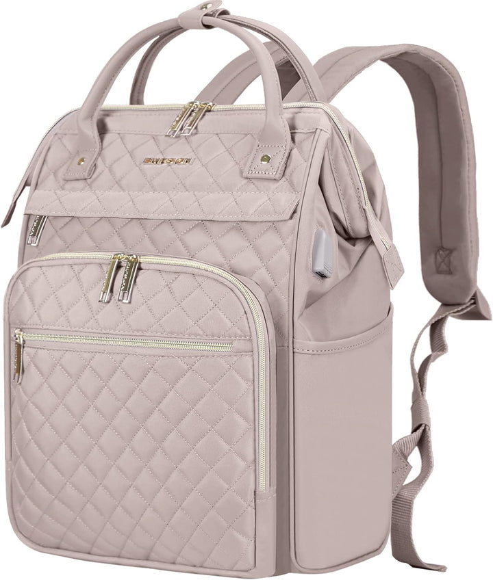 EMPSIGN Laptop Rucksack Damen mit Laptopfach 17 Zoll, Laptop Rucksack Schulrucksack Mit USB Ladeansc