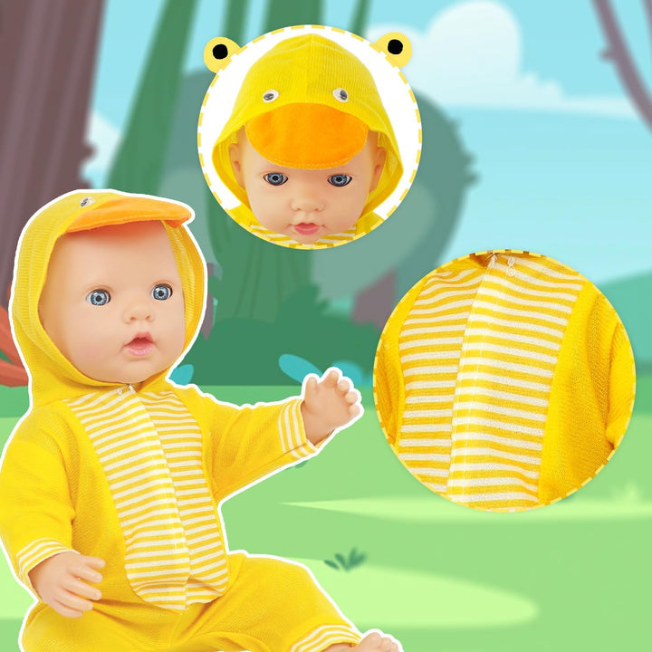 6 Sätze Tierkostüm Puppenbekleidung für 40-45cm (16-18 Zoll) Puppen (mit Dinosauriern, Einhornen, Fr