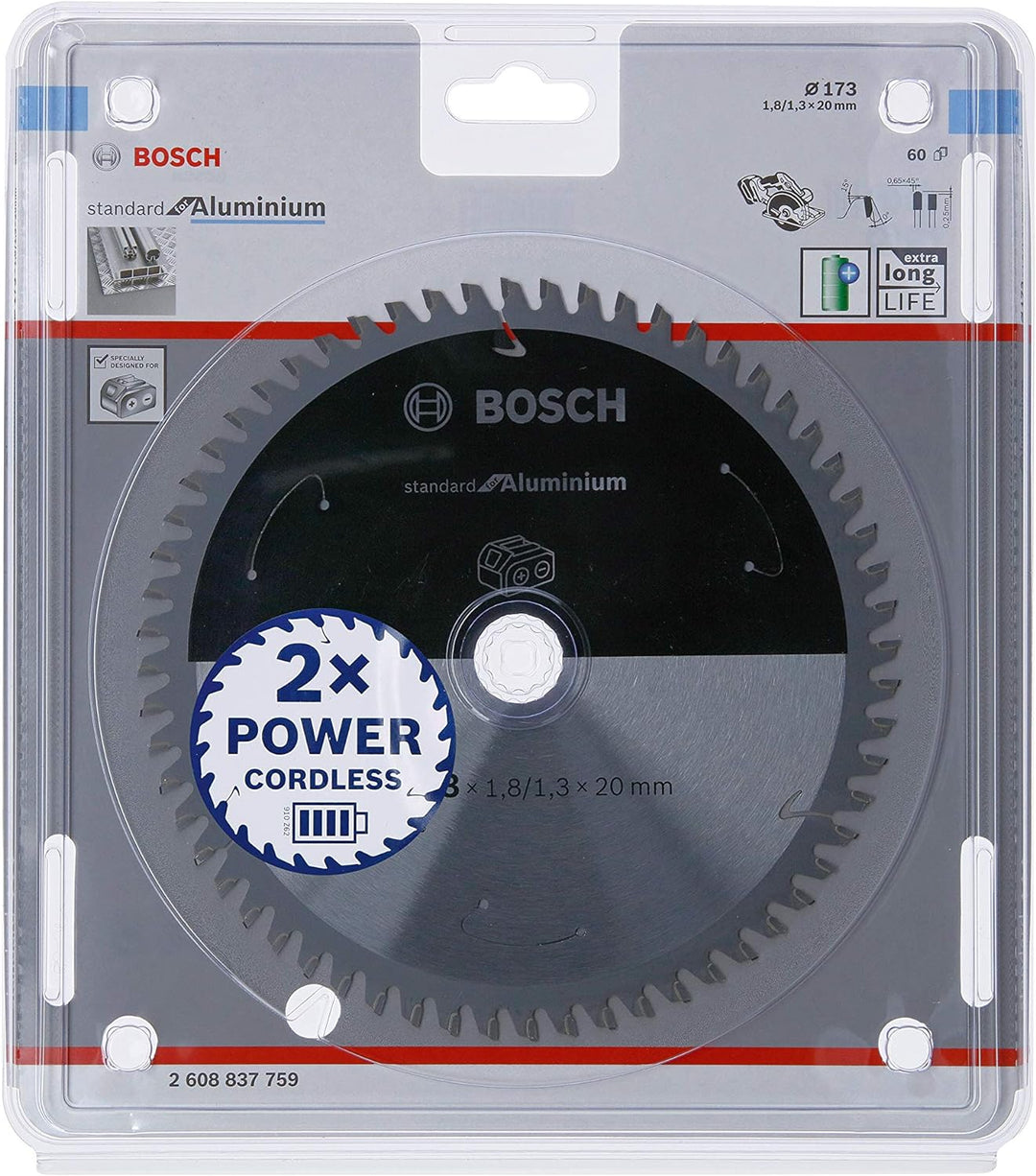 Bosch Professional 1x Kreissägeblatt Standard for Aluminium (Aluminium, Sägeblatt Ø 173 x 20 x 1,8 m