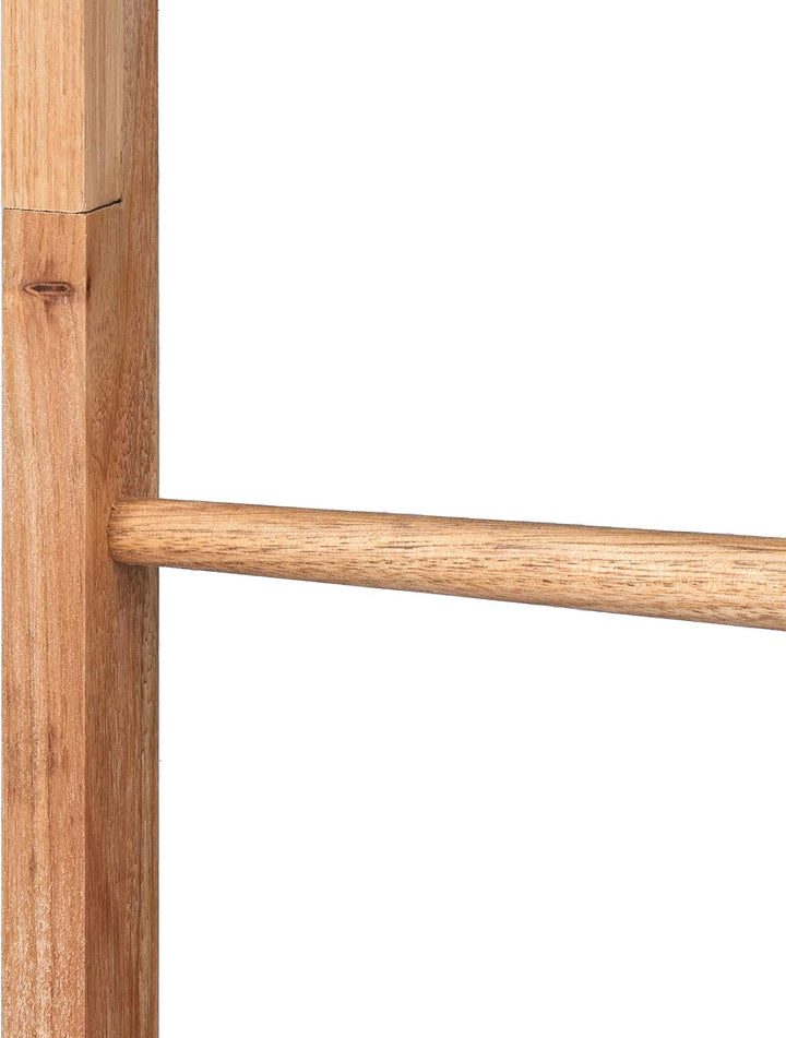 Relaxdays Handtuchleiter Holz, 6 Sprossen, Wäscheleiter Handtücher & Kleidung, HxB 170 x 55 cm, Bade