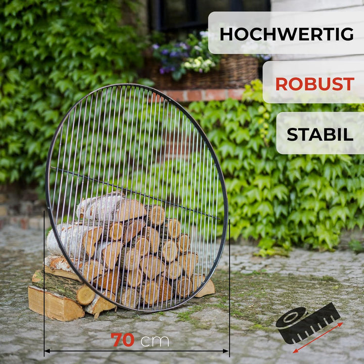 CookKing Stahl Grillrost 70 cm 5 mm Stark inkl. Grillrost handgefertigt Ø 70 cm Zeitgenössisch, Ø 70