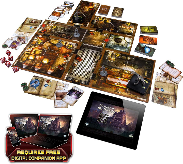 Fantasy Flight Games, Mansions of Madness Second Edition , Board Game , Ages 14+ , 1-5 Players , 120