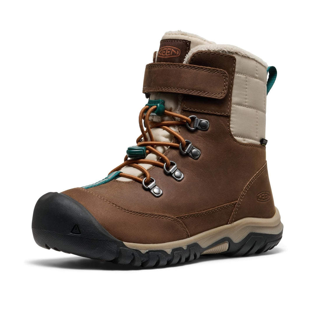 KEEN Unisex Kinder Kanibou WaterproofSchneestiefel 24 EU Dark Earth Roasted Pecan, 24 EU Dark Earth