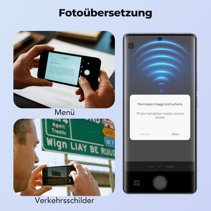BEARTAIN Ki Übersetzer Kopfhörer, 3-in-1 Übersetzungskopfhörer mit echtzeit übersetzung, 150 Sprache