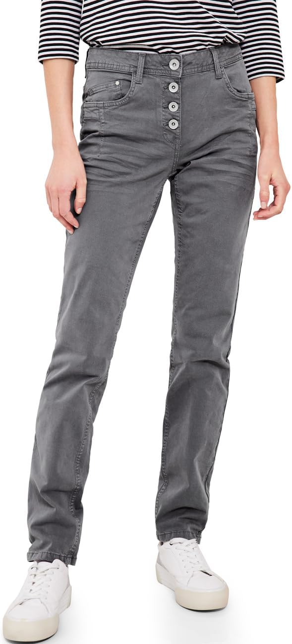 Cecil Damen Baumwollhose Loose 25W / 30L Cool Grey, 25W / 30L Cool Grey