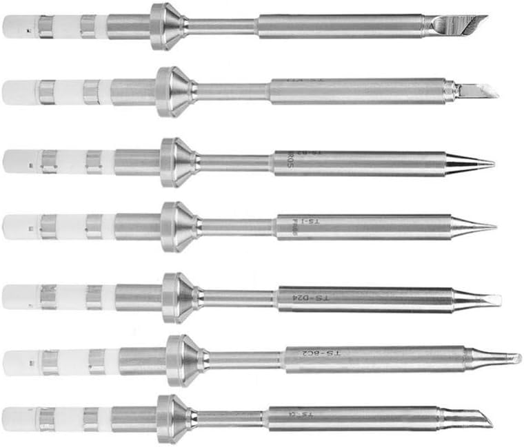 7 Arten Mini Edelstahl Lötkolben Tipps Ersatz für TS100 Lötkolben(7 Pcs), 7 Pcs