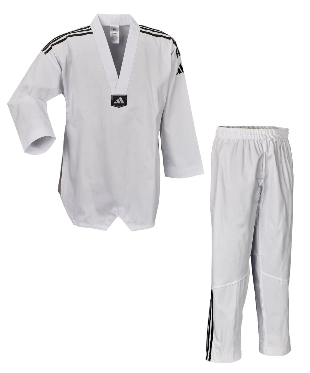 adidas Taekwondoanzug Club 3 | Dobok mit Schulterstreifen | für Kinder und Erwachsene | Leicht und a