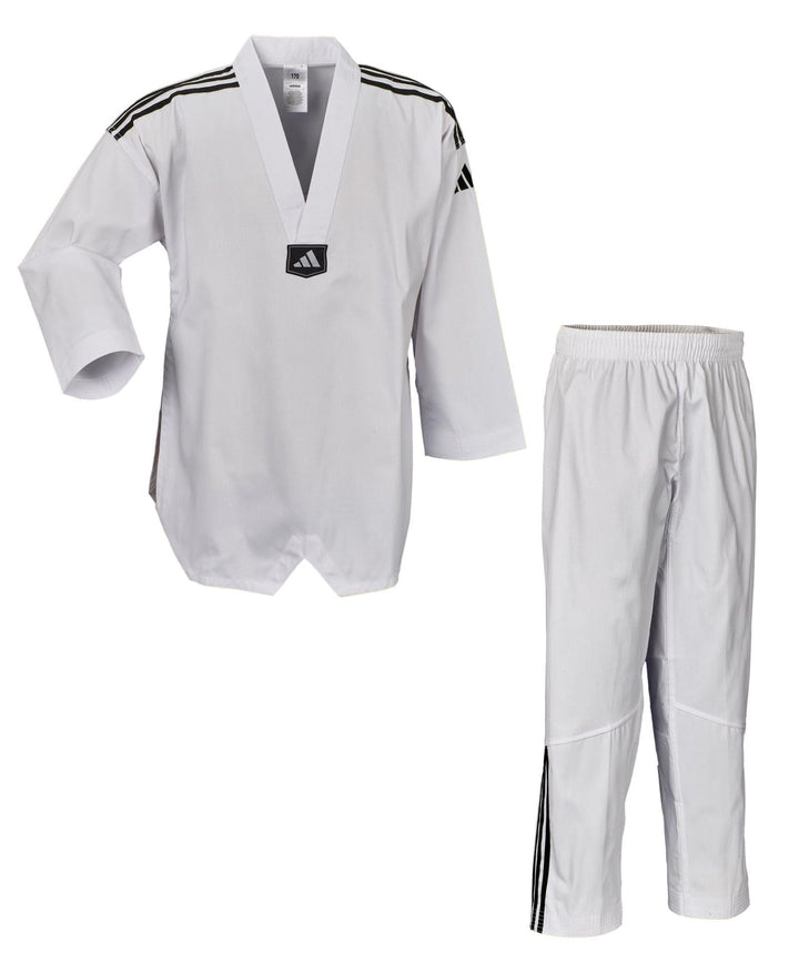 adidas Taekwondoanzug Club 3 | Dobok mit Schulterstreifen | für Kinder und Erwachsene | Leicht und a