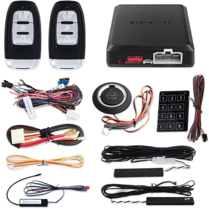 EasyGuard Smart RFID PKE Auto Alarm System Passive Keyless Entry Auto Engine Start Push Button Start