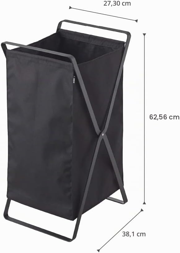 Laundry Basket - Tower - black Schwarz, Schwarz
