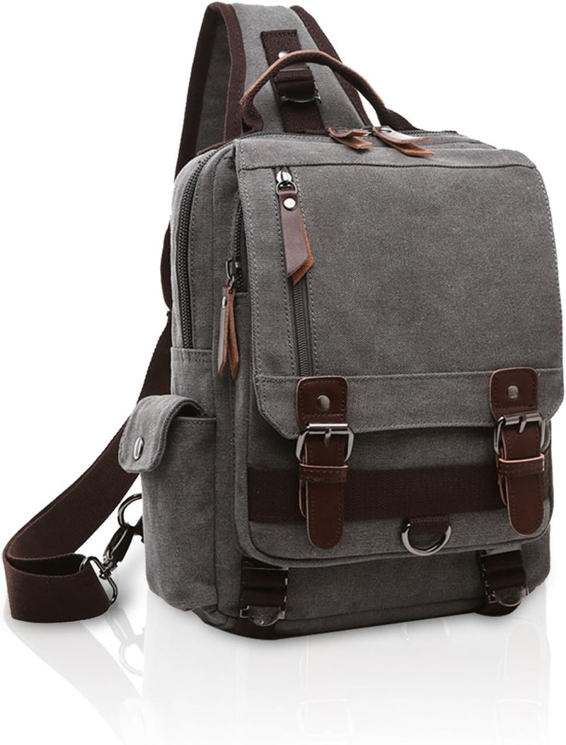 FANDARE Herren Rucksack aus atmungsaktivem Segeltuch Grau A., Grau A.