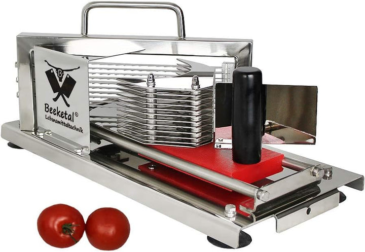 Beeketal 'BTS4' Profi Gastro Tomatenschneider mit Schlittensystem und extrem scharfen Edelstahl Well