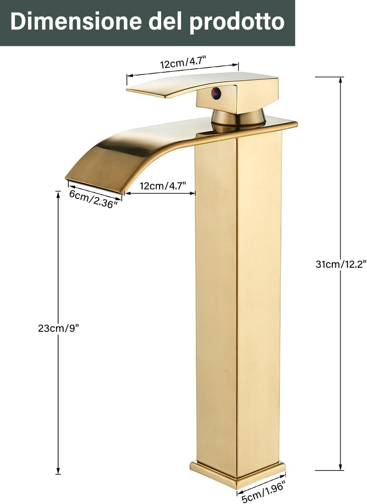 JUNSHENG Badezimmer-Wasserhahn, Einhebel-Badezimmer-Waschbeckenarmatur, Warm- und Kaltwasser-Wasserh