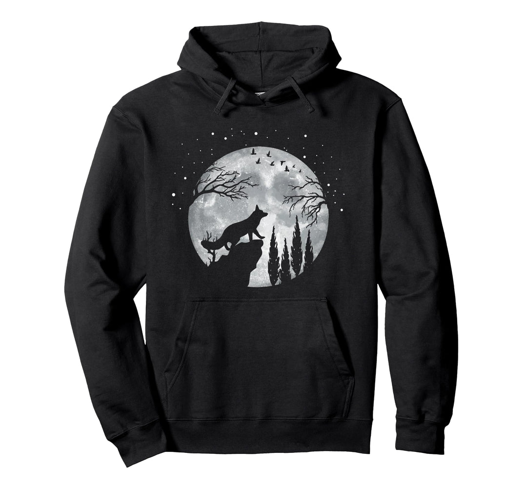 Fuchs Fuchsfreunde Wildtier Wald - Vollmond Fuchs Pullover Hoodie