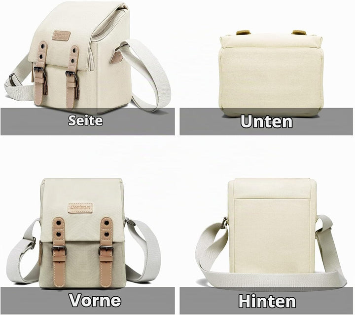 Cwatcun Kameratasche,Wasserdicht Klein Kamerataschen SLR-Tasche Vintage Fototasche aus Canvas Unisex