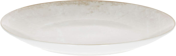 Van Well Loft 4er Frühstücks-/Dessert-/Kuchenteller-Set Industrial-Style I Ø 20,5 cm I Beigefarbener