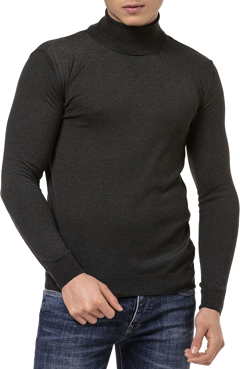Redbridge Pullover Herren Rollkragenpullover S Dunkelgrau, S Dunkelgrau