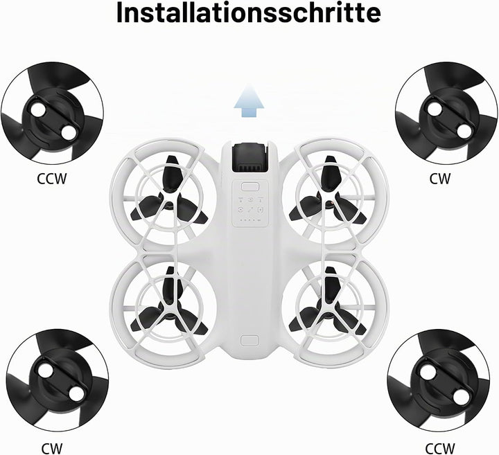 8 Stück 2016S Propeller für Neo, Leicht geräuscharm stabiler Propellerblatt Ersatzpropeller für DJI